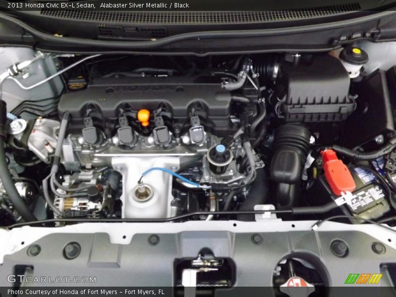 Alabaster Silver Metallic / Black 2013 Honda Civic EX-L Sedan