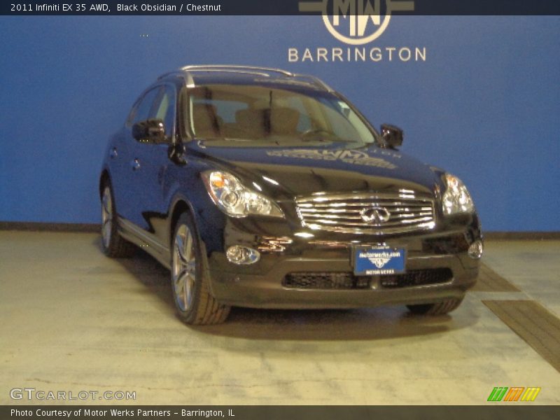 Black Obsidian / Chestnut 2011 Infiniti EX 35 AWD