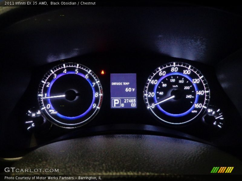 Black Obsidian / Chestnut 2011 Infiniti EX 35 AWD
