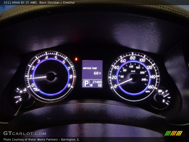 Black Obsidian / Chestnut 2011 Infiniti EX 35 AWD