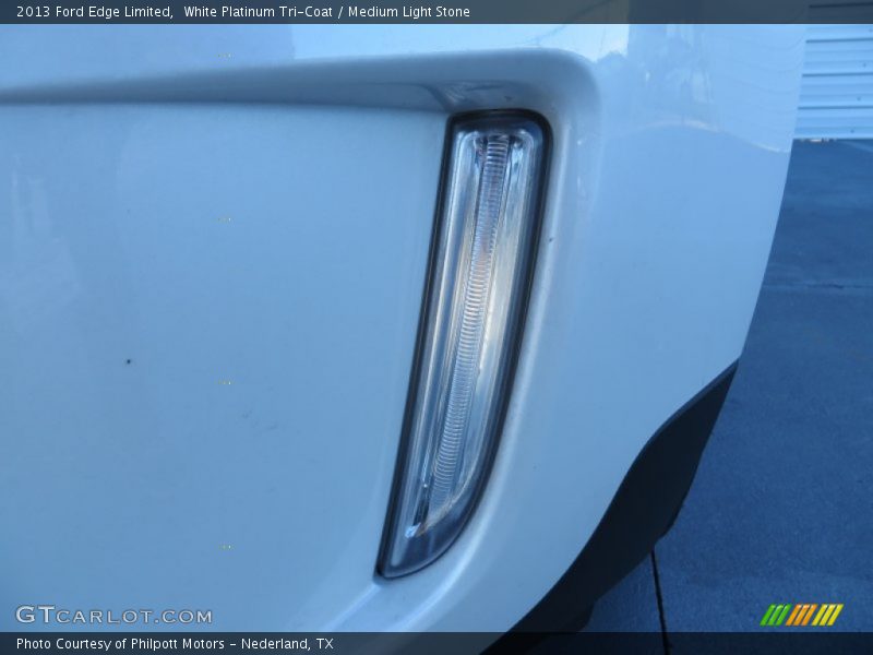 White Platinum Tri-Coat / Medium Light Stone 2013 Ford Edge Limited