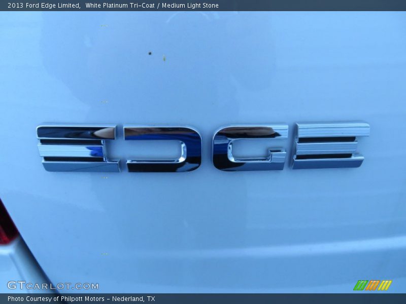 White Platinum Tri-Coat / Medium Light Stone 2013 Ford Edge Limited
