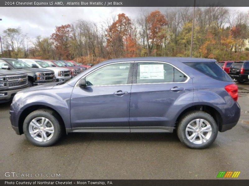 Atlantis Blue Metallic / Jet Black 2014 Chevrolet Equinox LS AWD