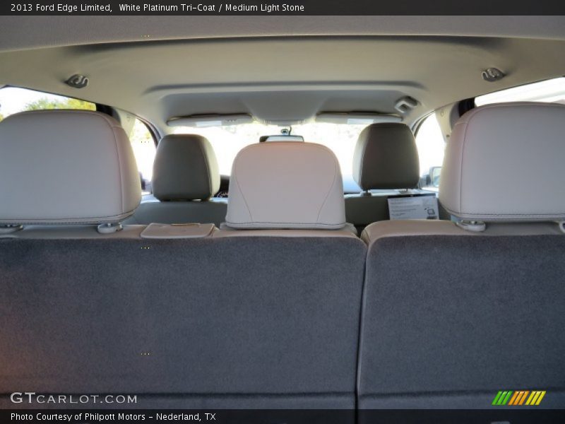White Platinum Tri-Coat / Medium Light Stone 2013 Ford Edge Limited