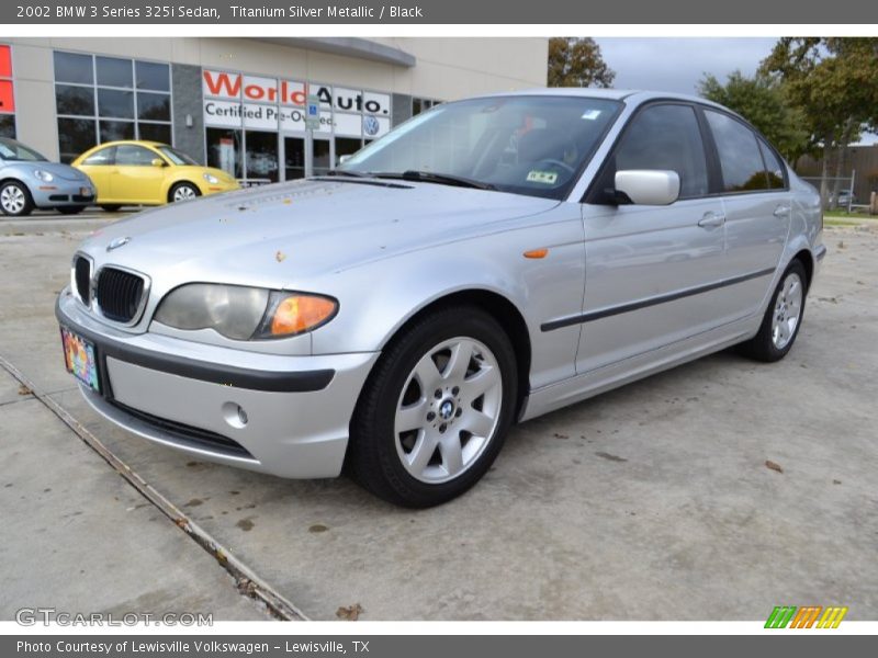 Titanium Silver Metallic / Black 2002 BMW 3 Series 325i Sedan