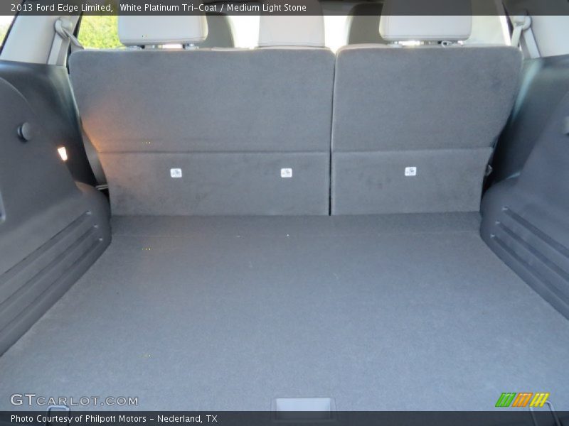 White Platinum Tri-Coat / Medium Light Stone 2013 Ford Edge Limited