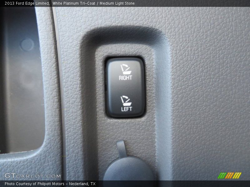 White Platinum Tri-Coat / Medium Light Stone 2013 Ford Edge Limited