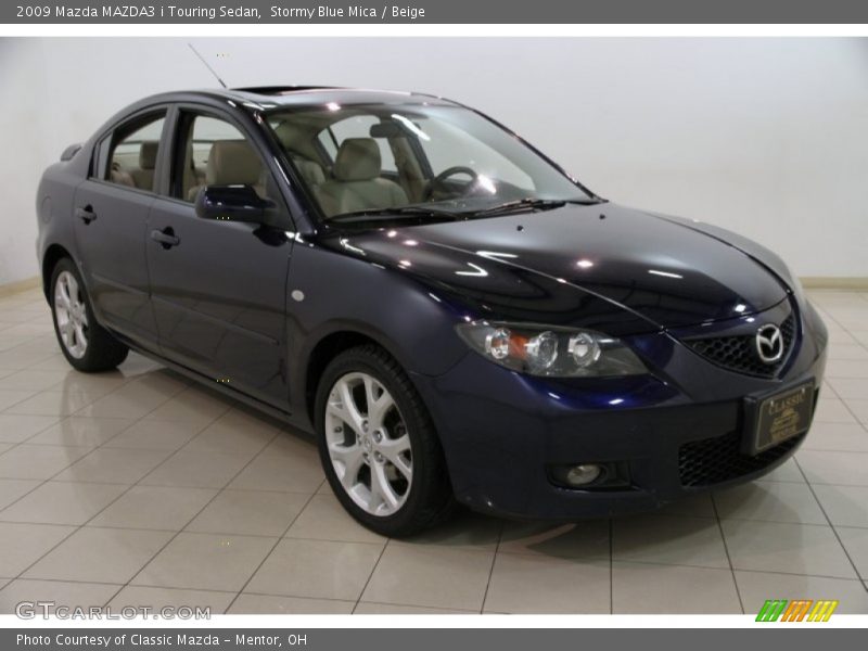 Stormy Blue Mica / Beige 2009 Mazda MAZDA3 i Touring Sedan