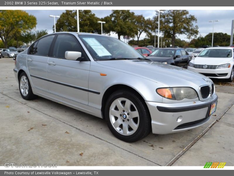 Titanium Silver Metallic / Black 2002 BMW 3 Series 325i Sedan