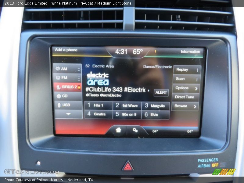 White Platinum Tri-Coat / Medium Light Stone 2013 Ford Edge Limited