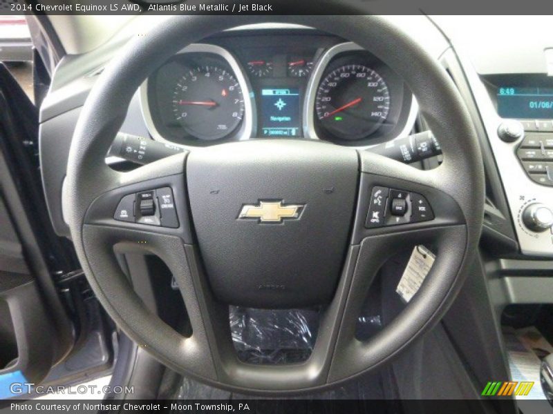 Atlantis Blue Metallic / Jet Black 2014 Chevrolet Equinox LS AWD