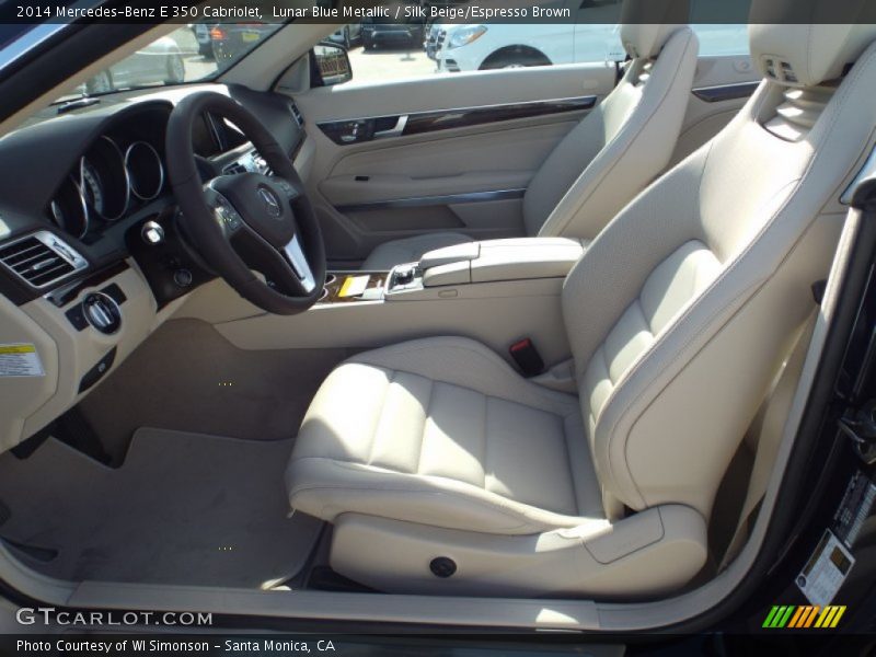 Lunar Blue Metallic / Silk Beige/Espresso Brown 2014 Mercedes-Benz E 350 Cabriolet