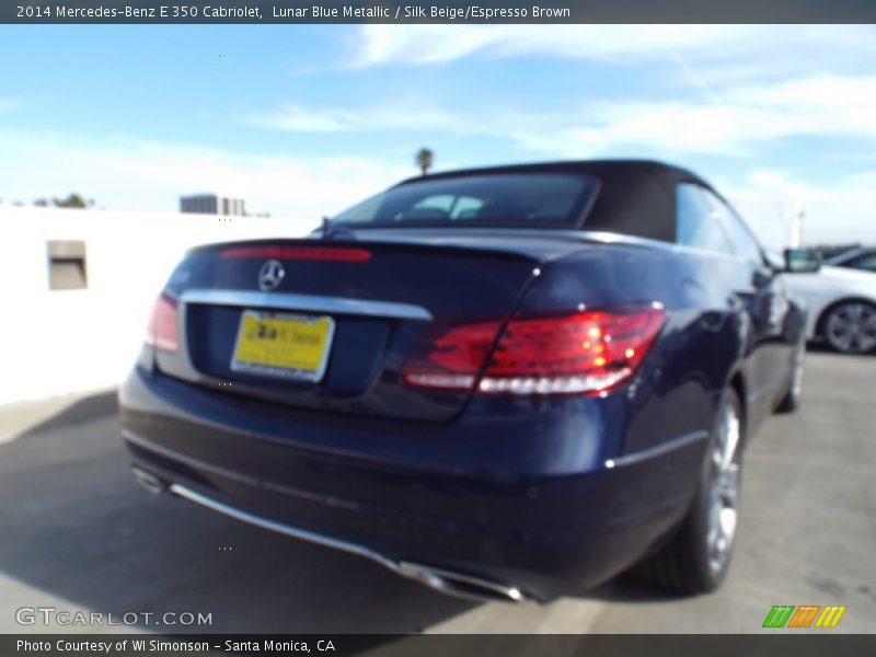 Lunar Blue Metallic / Silk Beige/Espresso Brown 2014 Mercedes-Benz E 350 Cabriolet
