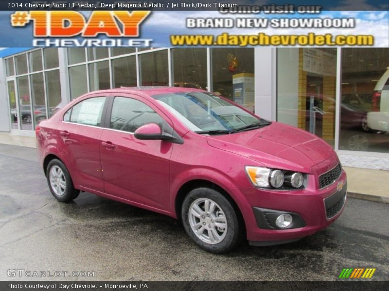 Deep Magenta Metallic / Jet Black/Dark Titanium 2014 Chevrolet Sonic LT Sedan