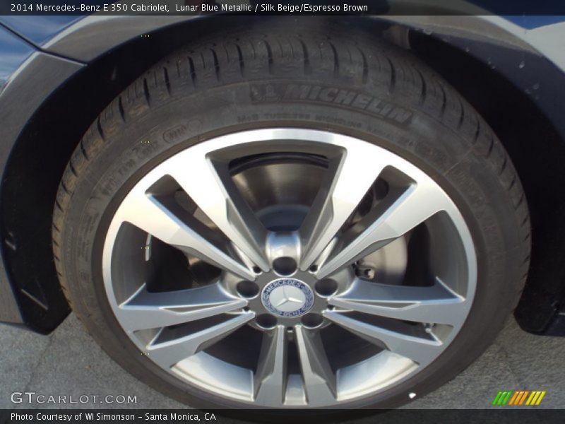 Lunar Blue Metallic / Silk Beige/Espresso Brown 2014 Mercedes-Benz E 350 Cabriolet