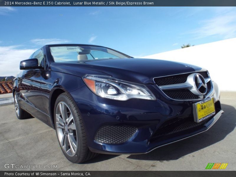 Lunar Blue Metallic / Silk Beige/Espresso Brown 2014 Mercedes-Benz E 350 Cabriolet