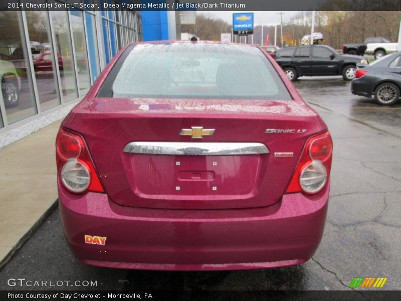 Deep Magenta Metallic / Jet Black/Dark Titanium 2014 Chevrolet Sonic LT Sedan