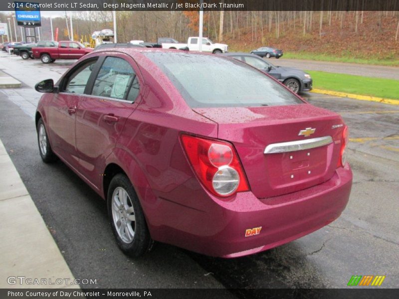 Deep Magenta Metallic / Jet Black/Dark Titanium 2014 Chevrolet Sonic LT Sedan