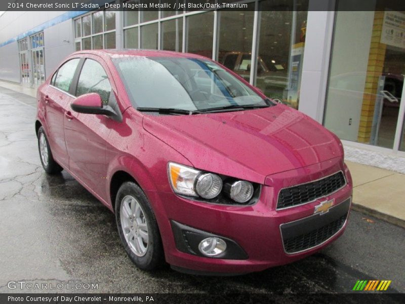 Deep Magenta Metallic / Jet Black/Dark Titanium 2014 Chevrolet Sonic LT Sedan