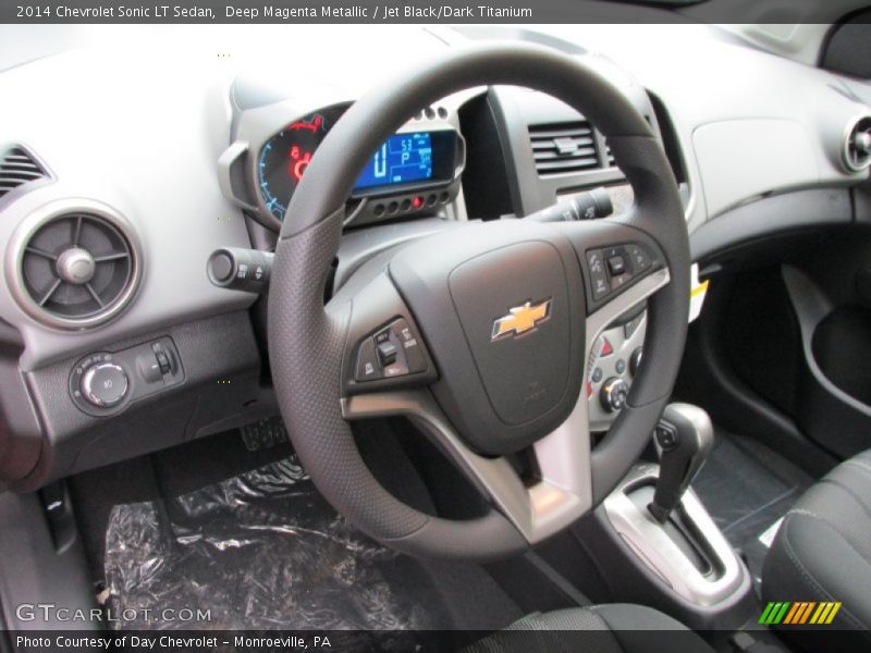 Deep Magenta Metallic / Jet Black/Dark Titanium 2014 Chevrolet Sonic LT Sedan