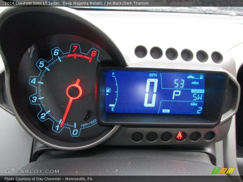 Deep Magenta Metallic / Jet Black/Dark Titanium 2014 Chevrolet Sonic LT Sedan