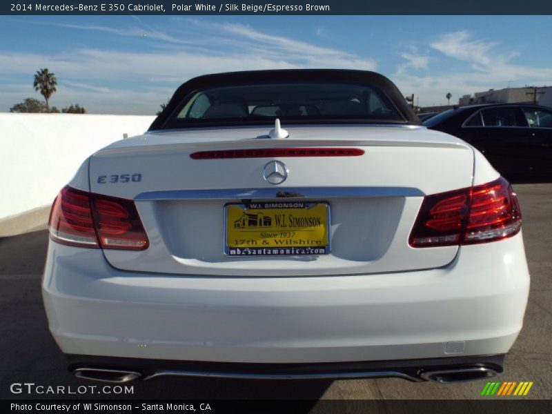 Polar White / Silk Beige/Espresso Brown 2014 Mercedes-Benz E 350 Cabriolet