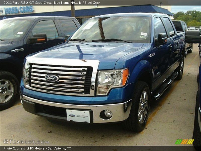 Blue Flame Metallic / Steel Gray 2011 Ford F150 XLT SuperCrew