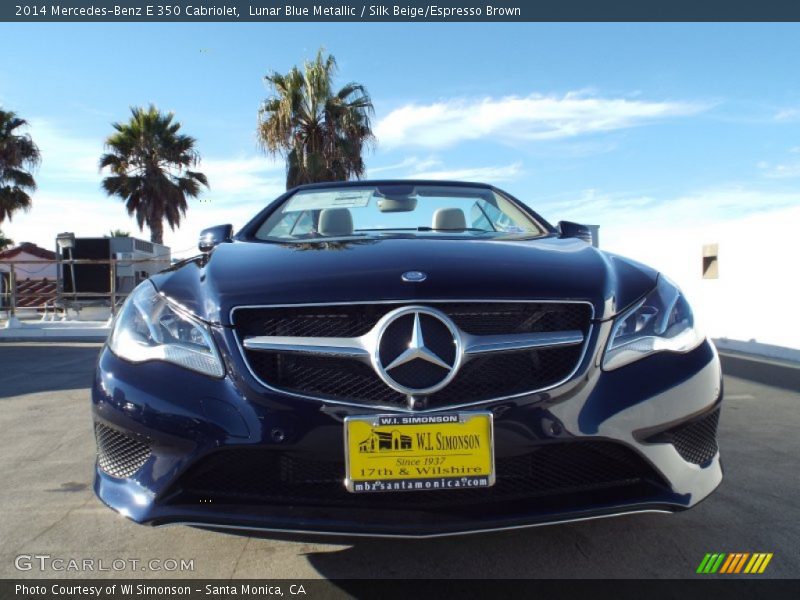 Lunar Blue Metallic / Silk Beige/Espresso Brown 2014 Mercedes-Benz E 350 Cabriolet