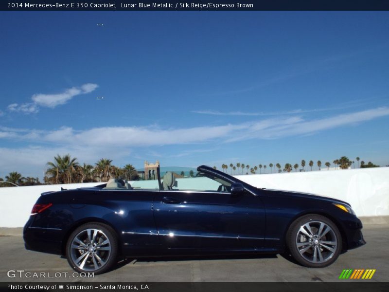 Lunar Blue Metallic / Silk Beige/Espresso Brown 2014 Mercedes-Benz E 350 Cabriolet