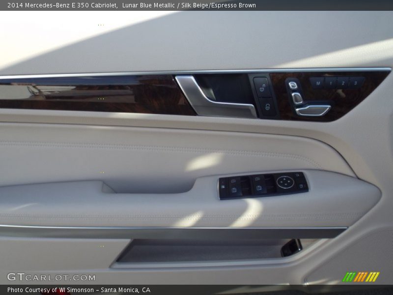 Lunar Blue Metallic / Silk Beige/Espresso Brown 2014 Mercedes-Benz E 350 Cabriolet
