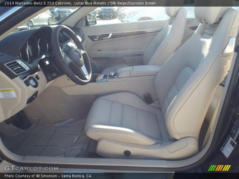 Lunar Blue Metallic / Silk Beige/Espresso Brown 2014 Mercedes-Benz E 350 Cabriolet