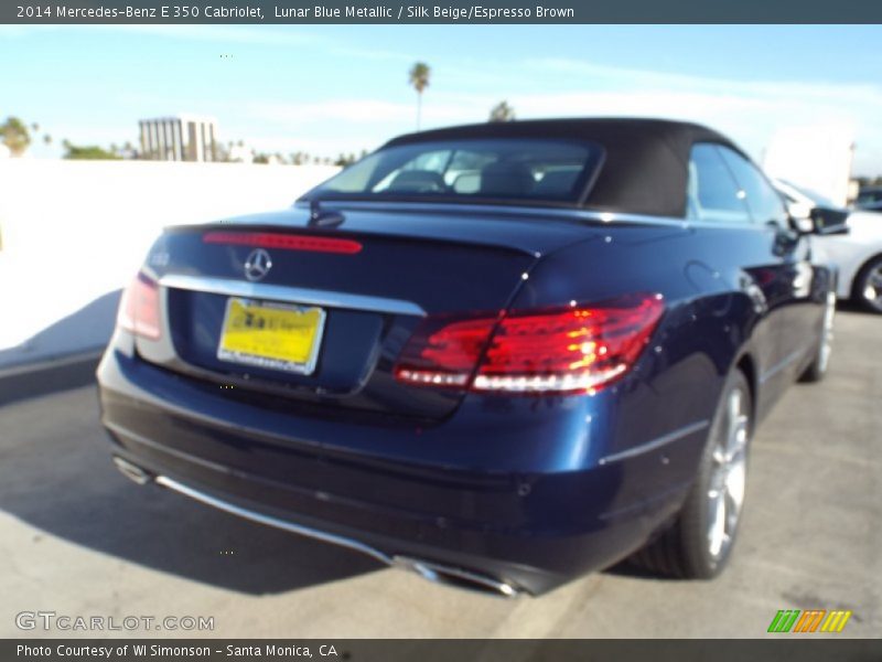 Lunar Blue Metallic / Silk Beige/Espresso Brown 2014 Mercedes-Benz E 350 Cabriolet