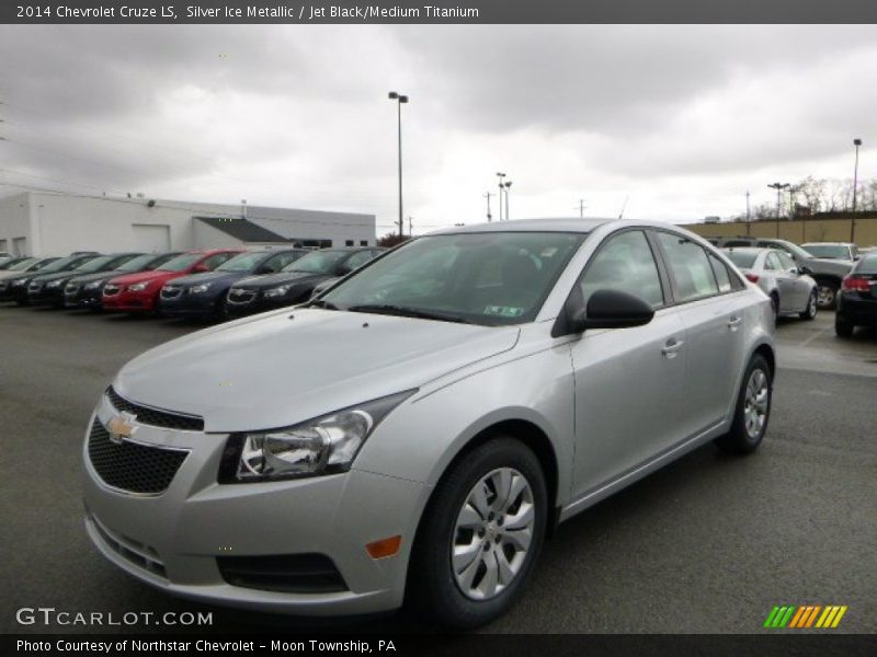 Silver Ice Metallic / Jet Black/Medium Titanium 2014 Chevrolet Cruze LS