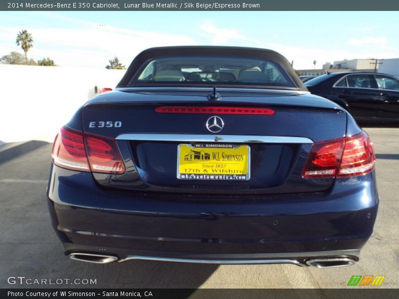 Lunar Blue Metallic / Silk Beige/Espresso Brown 2014 Mercedes-Benz E 350 Cabriolet