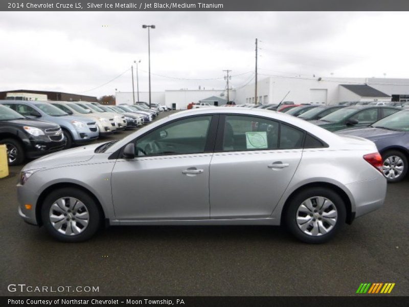 Silver Ice Metallic / Jet Black/Medium Titanium 2014 Chevrolet Cruze LS