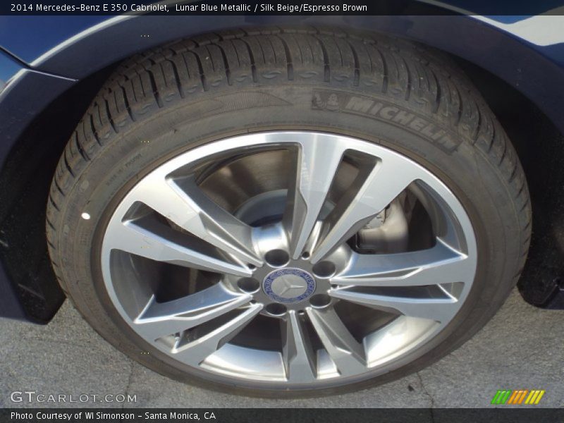 Lunar Blue Metallic / Silk Beige/Espresso Brown 2014 Mercedes-Benz E 350 Cabriolet