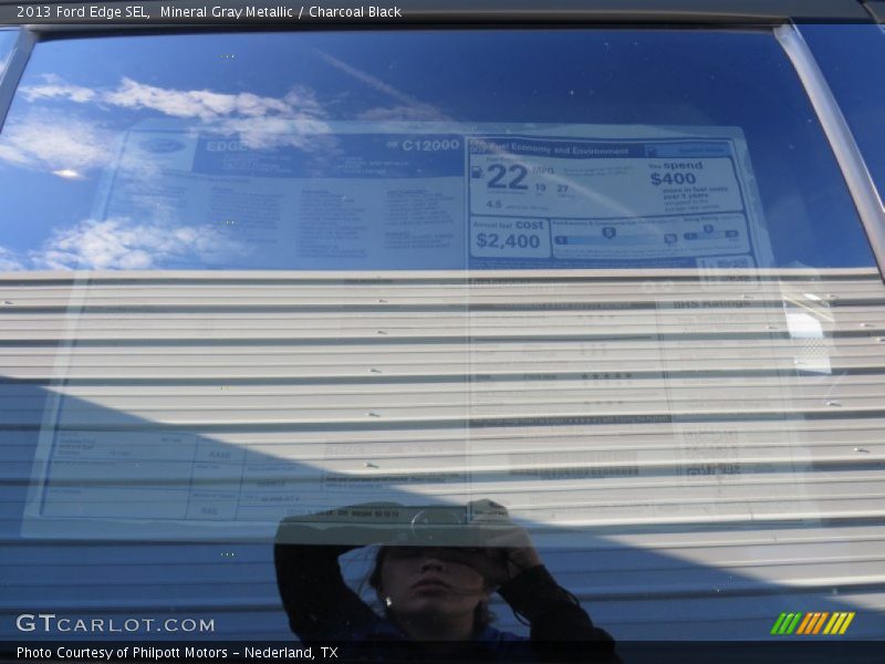 Mineral Gray Metallic / Charcoal Black 2013 Ford Edge SEL