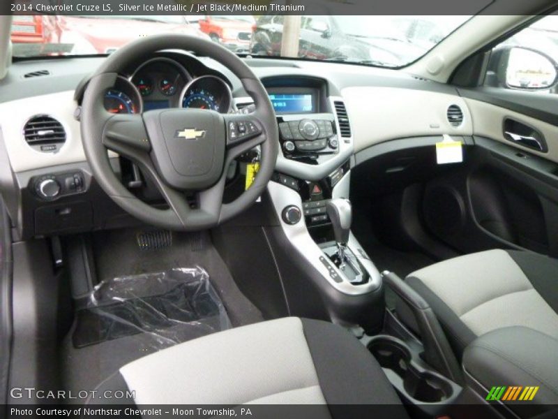 Silver Ice Metallic / Jet Black/Medium Titanium 2014 Chevrolet Cruze LS