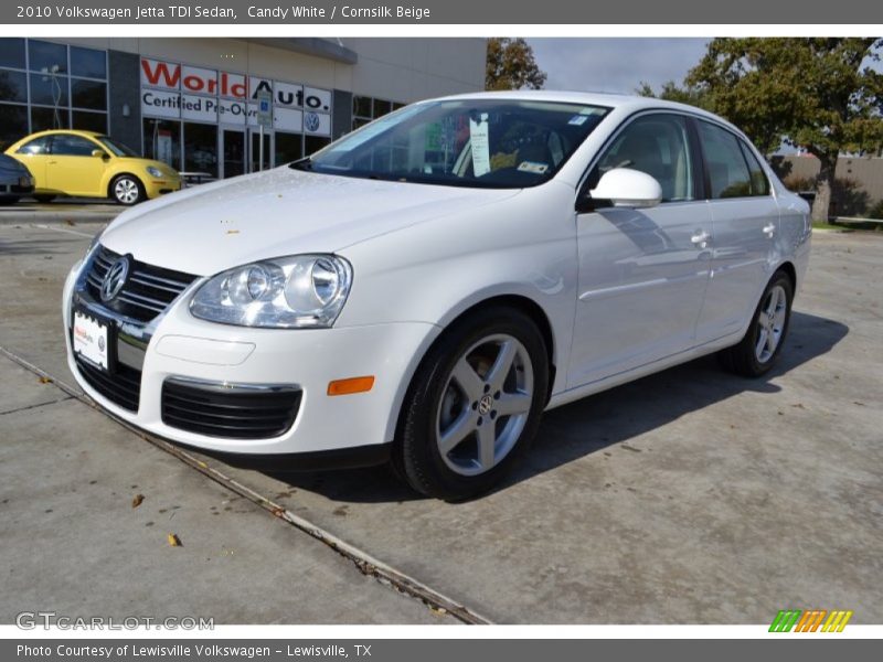 Candy White / Cornsilk Beige 2010 Volkswagen Jetta TDI Sedan