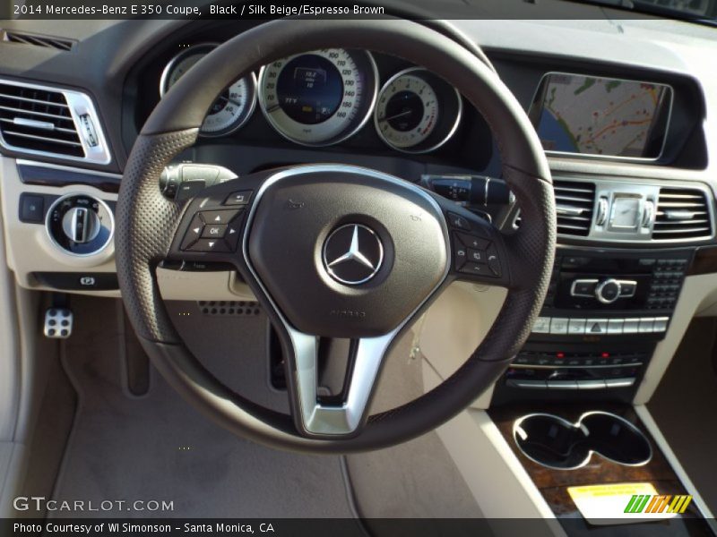 Black / Silk Beige/Espresso Brown 2014 Mercedes-Benz E 350 Coupe