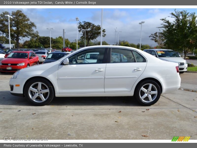 Candy White / Cornsilk Beige 2010 Volkswagen Jetta TDI Sedan