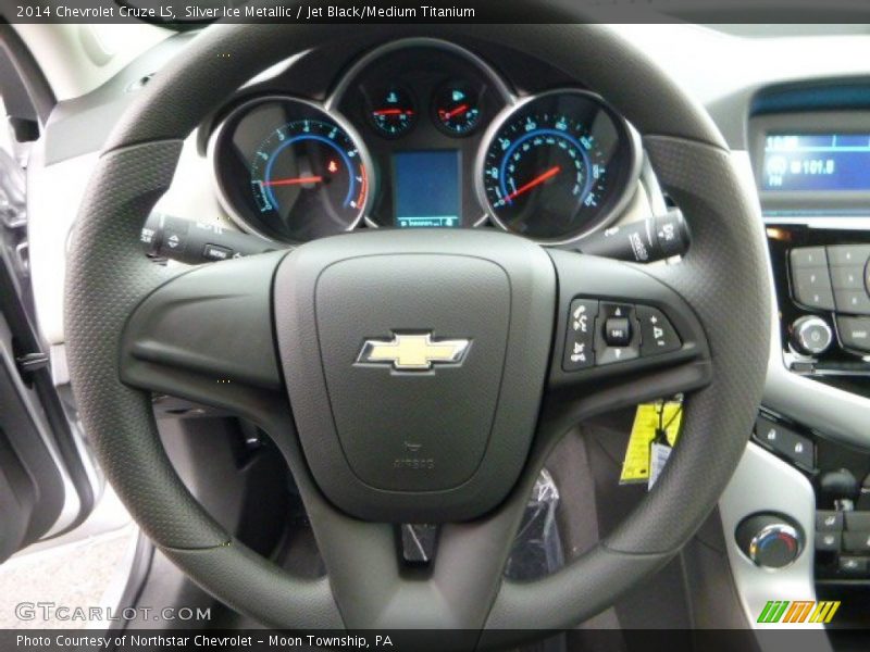 Silver Ice Metallic / Jet Black/Medium Titanium 2014 Chevrolet Cruze LS