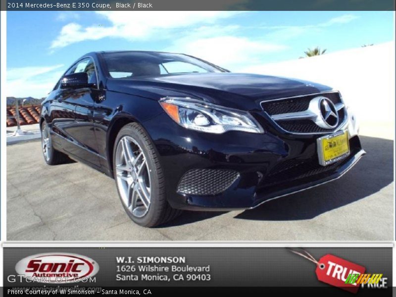 Black / Black 2014 Mercedes-Benz E 350 Coupe