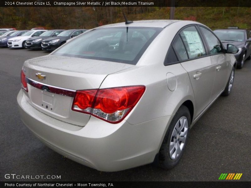 Champagne Silver Metallic / Jet Black/Medium Titanium 2014 Chevrolet Cruze LS