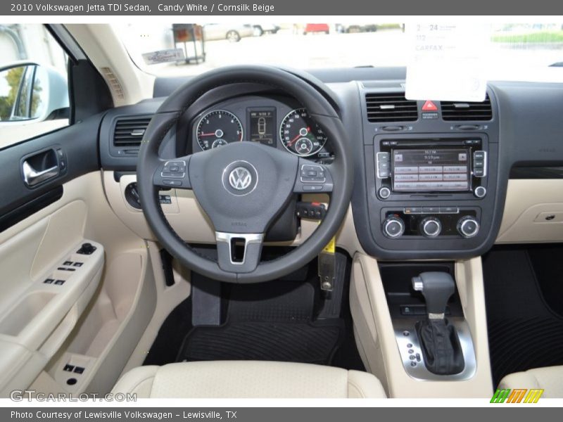 Candy White / Cornsilk Beige 2010 Volkswagen Jetta TDI Sedan