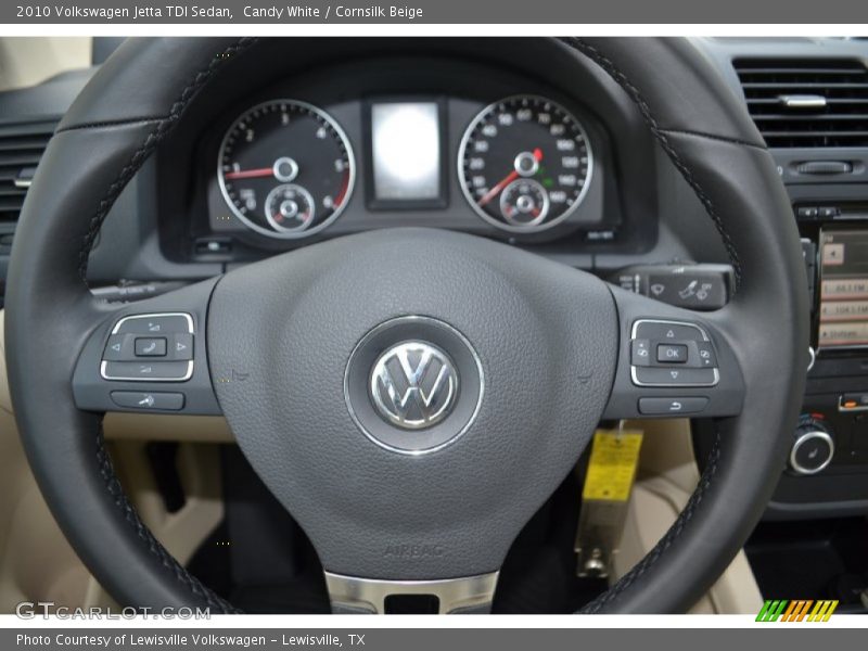 Candy White / Cornsilk Beige 2010 Volkswagen Jetta TDI Sedan