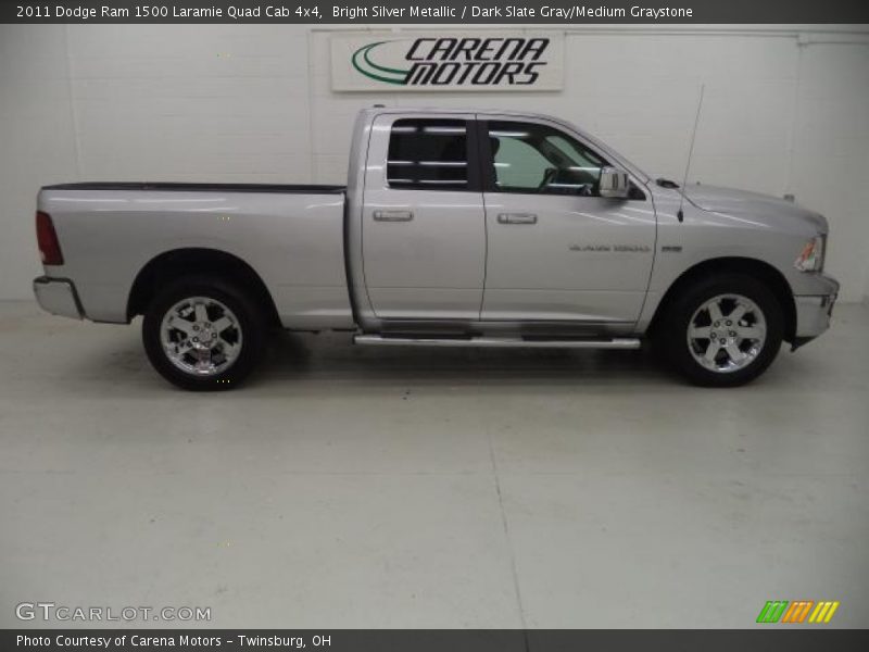 Bright Silver Metallic / Dark Slate Gray/Medium Graystone 2011 Dodge Ram 1500 Laramie Quad Cab 4x4