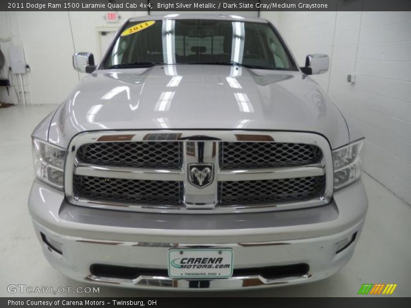 Bright Silver Metallic / Dark Slate Gray/Medium Graystone 2011 Dodge Ram 1500 Laramie Quad Cab 4x4