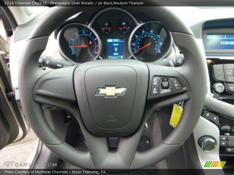 Champagne Silver Metallic / Jet Black/Medium Titanium 2014 Chevrolet Cruze LS