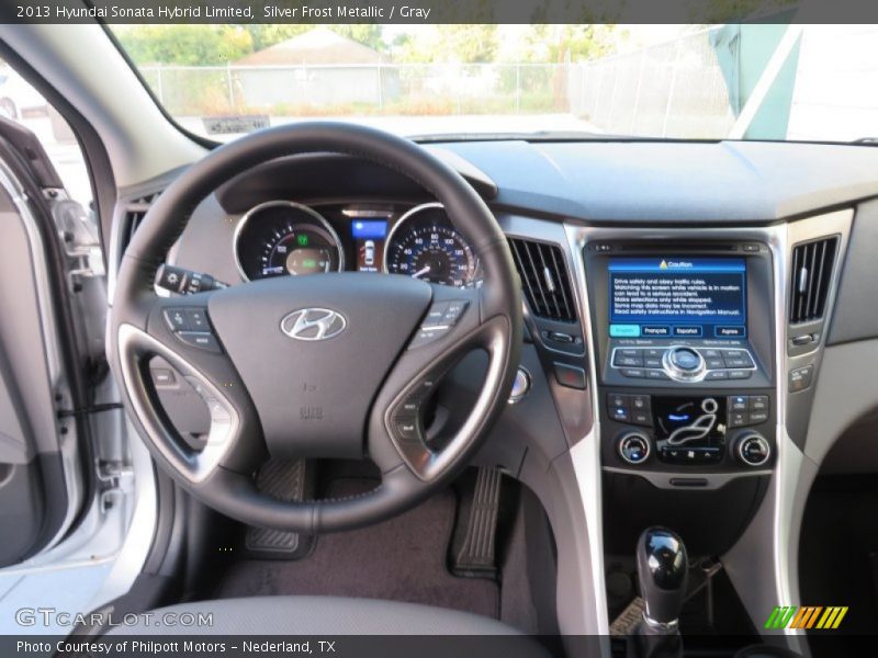 Silver Frost Metallic / Gray 2013 Hyundai Sonata Hybrid Limited